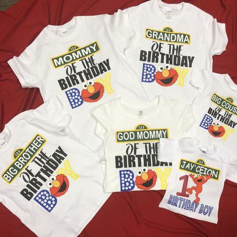 Sesame Street Birthday Party Shirts, Sesame Street Birthday Shirts For Family, Elmo Birthday Shirts For Family, Sesame Street Shirt Ideas, Sesame Street 1st Birthday Party Ideas, Sesame Street Birthday Shirt, Sesame Street Birthday Party Ideas 1st, Sesame Street 1st Birthday Party, Seaseme Street Birthday Party