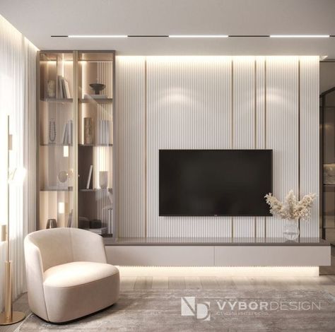 LCD screen panel ideas Luxury Tv Wall, Panel Ideas, Tv Unit Furniture Design, Diy Room Decor Videos, Stylish Bedroom Design, Tv Unit Interior Design, Living Tv, Designing Ideas, Tv Room Design