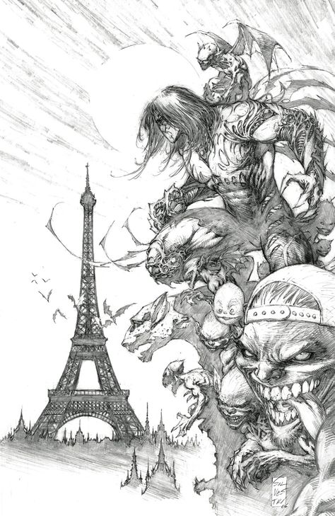 Marc Silvestri, Art Pencils, Black And White Artwork, Comic Drawing, Image Comics, Comic Book Artists, Fantastic Art, Comic Covers, The Darkness