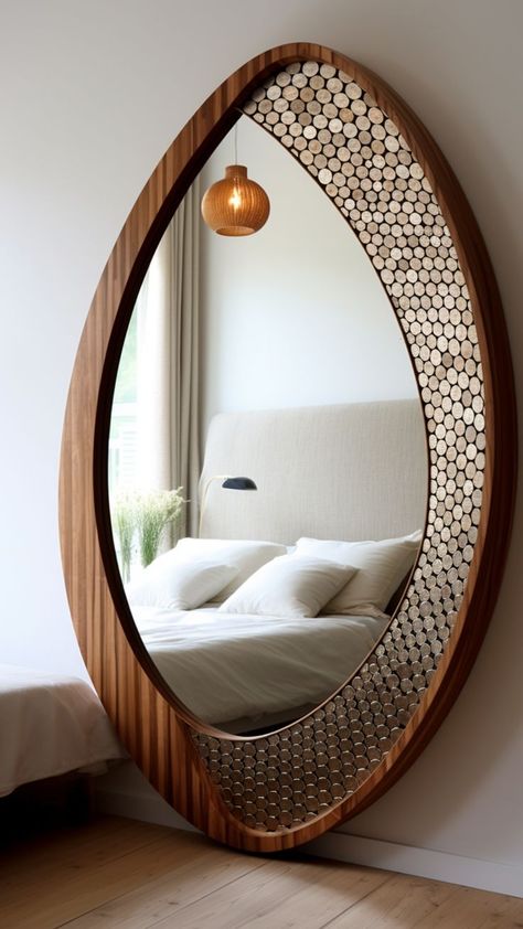 Blob Mirror Blob Mirrors, Luxury Bedrooms, Wood Furniture Design, Modern Luxury Bedroom, Furniture Details Design, Shaped Mirror, Bedroom Furniture Design, Furniture Details, House Interior Decor