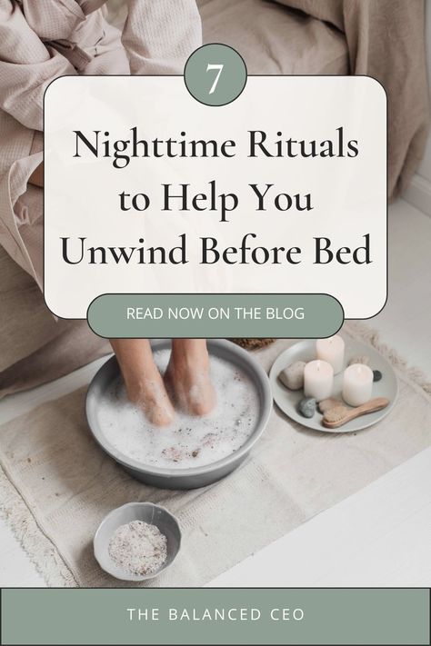 A good night’s sleep is an essential part of a healthy and happy life. After a long day, you might just collapse in bed, but it’s not always easy to turn off your thoughts and fully relax. Incorporate these ideas into your life and enjoy your best night’s rest. via @thebalancedceo Unwind Before Bed, Bedtime Rituals, Night Routines, Prayer Journals, Sleep Rituals, Bedtime Ritual, Vision Board Goals, Holistic Nutritionist, Wellness Recipes