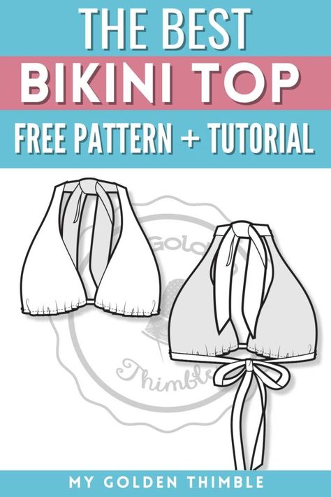 Free Bikini Top Sewing Pattern: 1 Pattern=12 Styles Swim Sewing Pattern, Free Swimsuit Pattern, Swimsuit Pattern Free, Free Swimsuit Pattern Sewing, Swimsuit Sewing Pattern Free, Free Sewing Patterns Tops, Swimsuit Pattern Sewing, Sewing Swimwear, Fat Quarter Sewing Projects