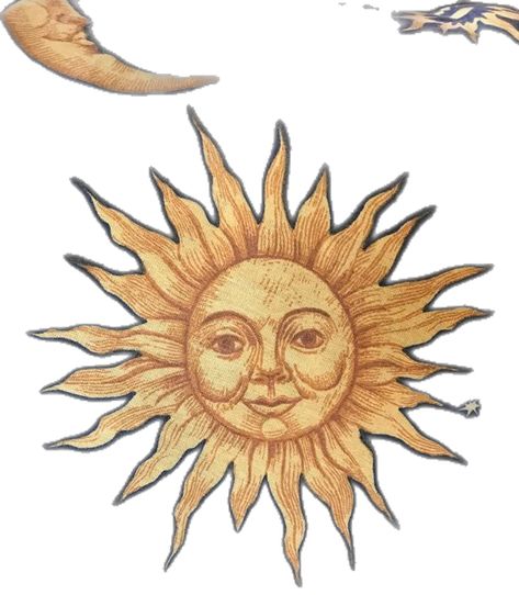 Sun And Moon Drawing, Sun Vintage, Inspo Tattoo, Inktober 2024, Sun And Moon Drawings, Sun Illustration, Celestial Sun, Moon Drawing, Vintage Sun