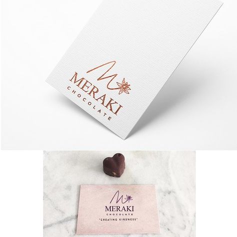 Meraki Logo Design, Meraki Logo, Chocolate Logo Design, Chocolate Logo, Premade Logo Templates, Logos Ideas, Bullet Journal Design Ideas, Journal Design, Premade Logo