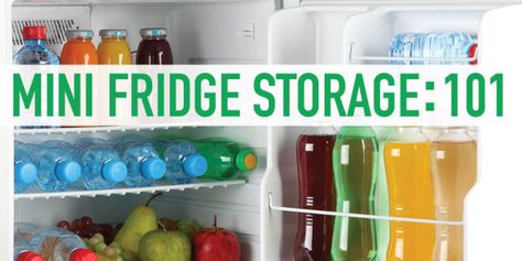 Mini Fridge Storage 101 Refrigerator Storage Ideas, Mini Fridge Organization, Mini Fridge Storage, Mini Fridge In Bedroom, Ra Inspiration, Closet Office Organization, Diy Office Decor, Pantry Fridge, Pantry Shelves