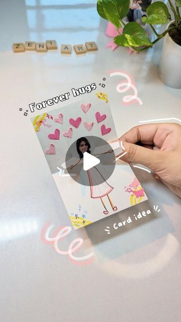 Zeni Art ‧₊˚🖇️ DIY with me ✂️⋅♡༘⋆ on Instagram: "For whenever you need a hug 🥰✨ (@zeni.art_) . . . . . . . . . . . . . . . . . Tags🏷️: #cutecardidea #cardideas #handmadecards #giftsforhim #giftsforher #loversdiy #couplediy #crush #crushgifts #bfgifts #gfgifts #longdistancerelationship #longdistance #longdistancelove #diycards #diycrafts #papercrafts #fyp #foryou #explorepage #fypシ #viral #trending #taylorswift #sohighschool #sohighschooltaylorswift #highschool #fathersday #fathersdaygifts {cute card idea, card ideas, handmade cards, gifts for him, gifts for her, lovers diy, couple diy, crush, crush gifts, bf gifts, gf gifts, long distance relationship, long distance, long distance love, diy cards, diy crafts, paper crafts, fyp, foryou, explore page, fypシ, viral, trending, taylor swift, Cute Love Crafts For Him, Handmade Gifts For Long Distance Bf, Hug Cards Handmade, Handmade Gift For Bf, Homemade Gifts For Boyfriend Birthday Diy Craft Ideas, Cute Cards For Bf, Diy Birthday Cards For Boyfriend Handmade Gifts For Him, Birthday Ideas For Long Distance Bf, Open When You Need A Hug