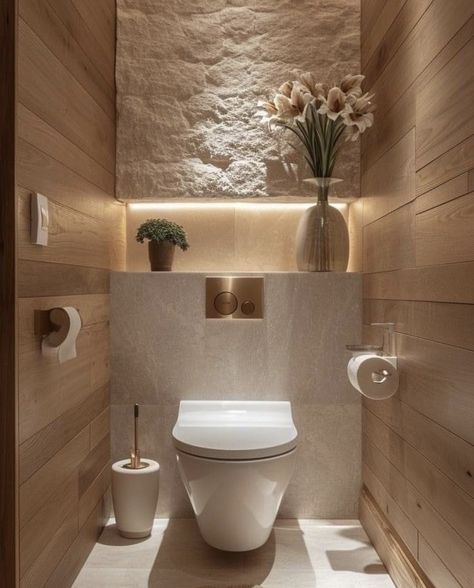 Small Toilet Design, Small Toilet, Toilet Design, Guest Bathrooms, Bathroom Inspiration Decor, Bathroom Spa, House Bathroom, Modern Bathroom Design, Design Case