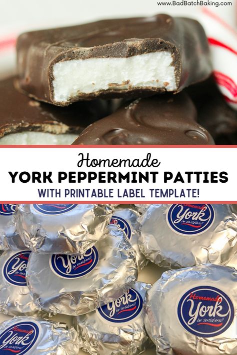 York Peppermint Patties, Peppermint Patty Recipe, Homemade Peppermint Patties, Patty Recipe, York Peppermint Patty, Chocolate Candy Recipes, Peppermint Patty, Patties Recipe, Candy Recipes Homemade