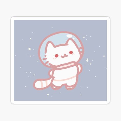 Astronaut Cat Doodle, Cats In Space Drawing, Space Cat Doodle, Cute Cat Drawing Simple, Cute Rocket Drawing, Chibi Astronaut, Cute Space Drawings, Space Cat Drawing, Cute Astronaut Drawing