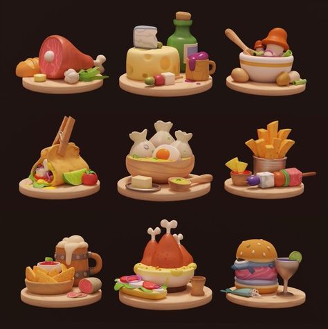 (20) Denis Wipart (@denis_wipart) / X 3d Game Assets, Medieval Tavern, 귀여운 음식 그림, Brush Art, Casual Art, Food Props, Blender Tutorial, Isometric Design, Low Poly Art