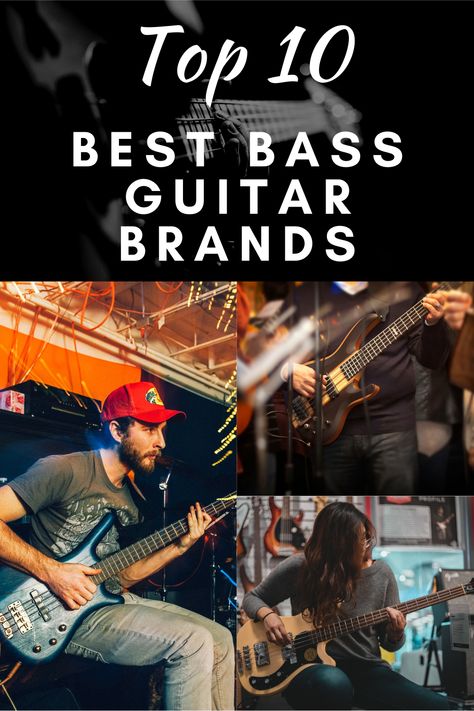 Top 10 Bass Guitar Brands - The article is only intended to give you an overview of the different bass guitar brands. However, if I had to put them in order this would be my top 10 list. Guitar Brands, Bass Guitars For Sale, Guitar Books, Bass Guitars, Top 10 List, Cool Guitar, Top Ten, Bass Guitar, You Must