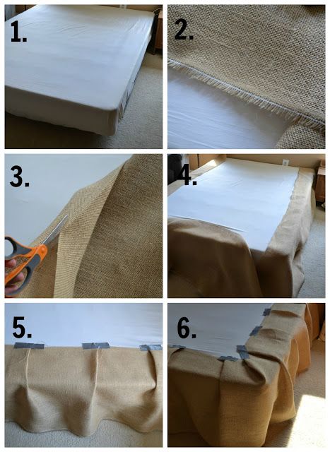 Burlap Bedskirt, Burlap Bed Skirts, Diy Bed Skirt, Bedskirts, Burlap Projects, Box Springs, Bed Skirts, Bed Skirt, Drop Cloth