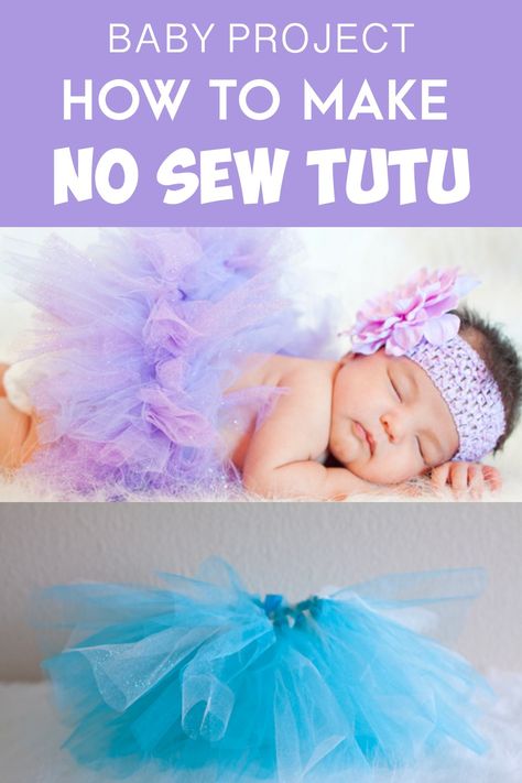 Baby Tutu Diy, Baby Tutu Tutorial, Sew Skirt, Tutu Craft, Diy Tulle Skirt, Diy Tutu Skirt, Infant Tutu, Tutu Tutorial, No Sew Tutu