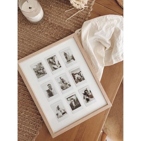 Polaroid Frame Collage, How To Display Instax Photos, Displaying Polaroid Pictures, Polaroids In Frame, Instax Display Ideas, Poloroid Pictures Ideas Display Wall Art, Instax Photos Ideas, Polaroid Pictures Display, Christmas Polaroid