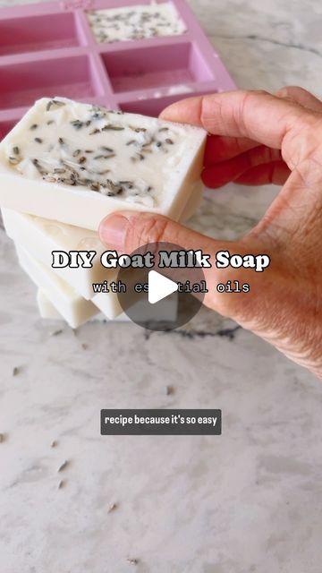 Kelowna Giuliano 🌿 Essential Oil Education on Instagram: "Full recipe HERE💜⬇️   SAVE THIS ✔️ so you can try it!   🫶🏼🫧DIY Goat Milk Soap🫧🫶🏼  This soap is incredibly nourishing to the skin and the oils can be customized to whatever you like.   • 2 lb melt and pour goat milk  soap base (Amazon)   • ½ cup powdered goat milk  • 2 Tbsp organic raw honey  • 1 Tbsp sweet almond oil (I used Young Living’s V-6 Vegetable Oil Complex)   • 60 drops essential oils - I used Young Living Peppermint & Eucalyptus, (other options… Frankincense, Sandalwood, Northern Lights Black Spruce, Tangerine, Lavender, Patchouli, Valor, Peace & Calming - alone or in some combo)  • Silicon soap molds (Amazon has tons of options)   ✨ Instructions:  • Chop soap base into cubes and melt using a double boiler.   • Whi Diy Goats Milk Soap Recipes, How To Make Goats Milk Soap, Herbal Soap Recipes, How To Make Soap For Beginners, Organic Soap Recipe, Diy Goat Milk Soap, Melt And Pour Soap Recipes, Goat Milk Soap Base, Northern Lights Black Spruce