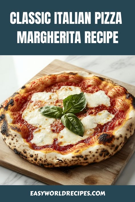 Learn how to make a classic Margherita Pizza with homemade Italian pizza dough. This recipe captures the essence of Italy with a crispy crust, fresh tomatoes, mozzarella, and basil. Italian Pizza Recipes Homemade, Homemade Italian Pizza Dough, Homemade Italian Pizza, Margherita Recipe, Italian Dinner Ideas, Margherita Pizza Recipe, Authentic Italian Pizza, Pizza Shapes, Italian Pizza Recipe