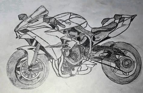 Ninja Bike Drawing, Kawasaki Ninja Sketch, Kawasaki Ninja Drawing, Kawasaki Ninja H2r Drawing, Kawasaki Drawing, Bikes Sketch, Ninja Sketch, Biker Drawing, Ninja Drawing