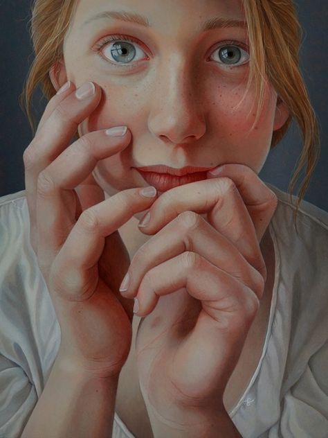 A self-taught artist from Holland, Jantina Peperkamp paints incredibly realistic portraits. Portraits that could almost be mistaken for photographs. But how does she do it and what's her motivation? She... Photorealistic Portraits, Superflat, Realistic Paintings, Dutch Artists, Hyperrealism, Photorealism, Realistic Art, Art And Illustration, Portrait Artist