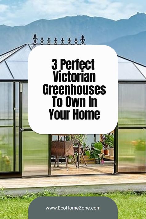 Discover the charm of a Victorian greenhouse and bring elegance to your home garden on any budget. Find out how you can own one today! Budget Greenhouse, Greenhouse Victorian Style, Victorian Greenhouse Conservatory, Edwardian Greenhouse, Victorian Glass Greenhouse, Victorian Era Greenhouse, Victorian Greenhouse, Eco Home, Victorian Greenhouses