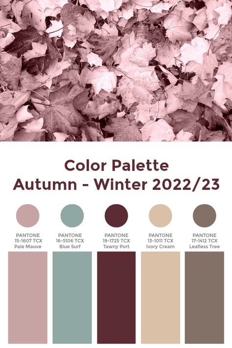 Color Palette Autumn, Pantone Color Palette, 2023 Color Trends, Palette Autumn, Fall Fashion Colors, Fashion Trend Forecast, Color Forecasting, Winter Color Palette, Color Schemes Colour Palettes