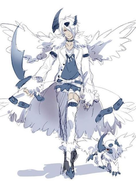 Absol and Human Absol Goldeen Pokemon, Evoluzioni Eevee, Pixel Pokemon, Human Pokemon, Pokemon Human Form, Pokemon Human, Gijinka Pokemon, Mega Pokemon, Pokemon People