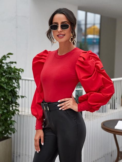 To find out about the Puff Sleeve Crop Slim Top at SHEIN, part of our latestWomen Tops ready to shop online today!500+ New Arrivals Dropped Daily. Womens Corset Tops, Solid Crop Top, Fishnet Crop Tops, Hooded Crop Top, Leather Crop Top, Ruffle Crop Top, Long Crop Top, Lantern Sleeve, Puff Sleeve Top