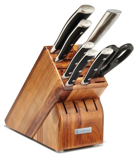 WÜSTHOF Classic Ikon 8-Piece Knife Block Set Wusthof Knives, Kitchen Shears, Kitchen Cutlery, Boning Knife, Knife Block Set, Knife Set Kitchen, Bread Knife, Paring Knife, Utility Knife