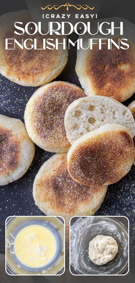 Best Sourdough Starter Recipe, Sourdough English Muffin Recipe, English Muffins Recipe, Sourdough Muffins, Recipe Using Sourdough Starter, Sourdough English Muffins, English Muffin Recipes, Homemade English Muffins, Sourdough Starter Discard Recipe