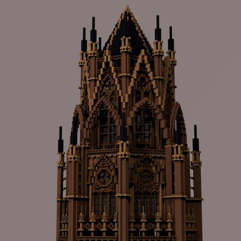 Gothic Manor Minecraft, Mincraft Bilds, Enchanting Table Minecraft Design, Minecraft Gothic Builds, Gothic Minecraft Builds, Cave Minecraft, Gothic Tower, Tower Minecraft, Minecraft Skyscraper