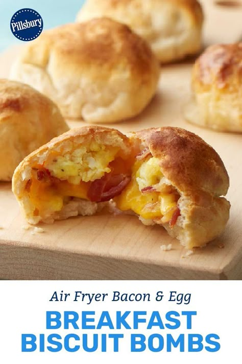 Bacon And Egg Breakfast, Air Fryer Breakfast, Air Fryer Bacon, Air Fryer Recipes Breakfast, Bacon Eggs Breakfast, Breakfast Biscuits, Air Fryer Oven Recipes, Air Fryer Recipes Chicken, Air Fryer Dinner Recipes