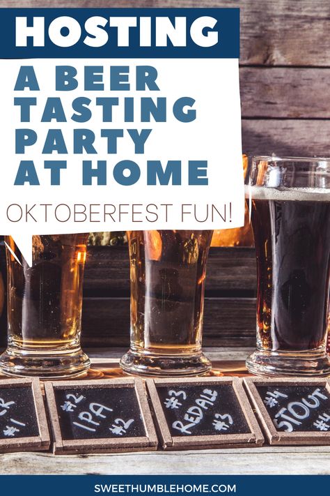 Drinking craft beer, and beer tasting in itself has evolved into an experience. Hosting a Beer Tasting Party at Home is a great way to introduce yourself and your friends to different kinds of beers, and to learn a little more about where they come from. Take a look at my tips and ideas for the perfect beer tasting party! #oktoberfest, #beertasting Beer Tasting Party Food, Beer Tasting Party Printables, Ultimate Chili Recipe, Tasting Party Food, Low Carb Salmon Patties, Hawaiian Roll Sliders, Beer Tasting Parties, Types Of Beer, Roasted Tomato Salsa