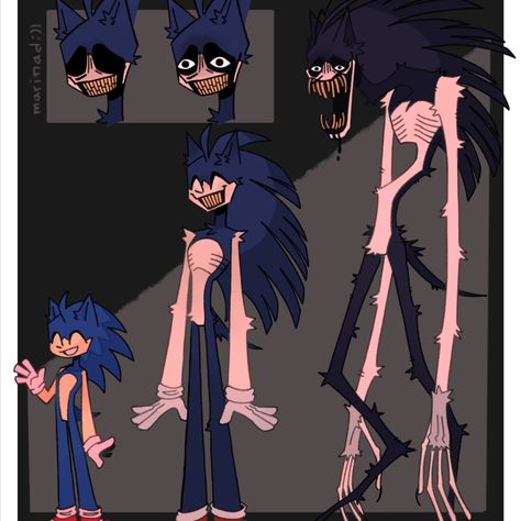 Sonic.exe Faker concept. Sonic Exe, Animatronic Fnaf, Sonic Funny, Sonic Fan Characters, Cool Monsters, Hedgehog Art, Sonic And Shadow, Sonic Fan Art, Scary Art