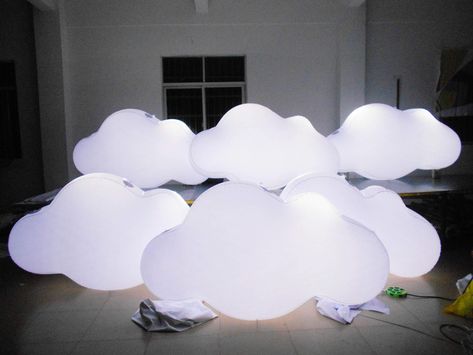 PRICES MAY VARY. [Specification]: Material: PVC; Inflated size: 6.56ft Long; Fabric color: white [Accessories]: D rings and gas nozzle on the cloud balloon + 2 mobile lights + 1 remote controller + ropes + repair pieces(Air Pump NOT include) [Usage]: Can be hung up to the ceiling; D rings and ropes of the top for fixing cloud. It needs a ceiling or something support on the top, and tie the cloud to the ceiling with a rope. [Application]: Birthday party, Wedding, Events, Advertising, Opening cere Large Scale Event Decor, Heavenly Party Theme, On Cloud 9 Bachelorette Party Theme, In The Clouds Party Theme, Cloud 9 Hoco Theme, On Cloud Nine Party Theme, Boho Rainbow Decorations Party, Clouds Wedding Theme, On Cloud Nine Backdrop