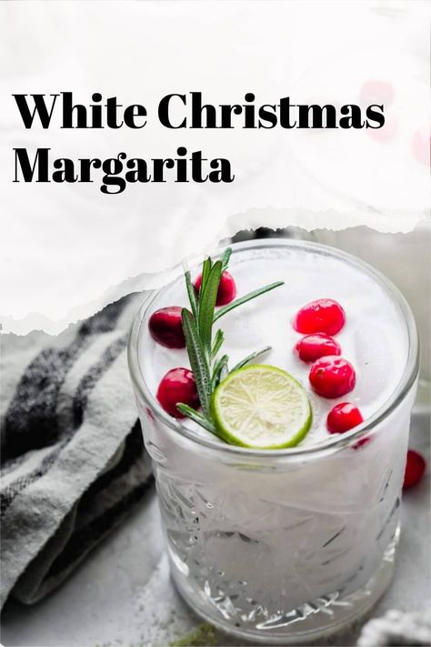 This easy White Christmas Margarita is the dreamiest Christmas cocktail around! It’s made with cream of coconut and lime juice for the perfect tropical escape on a cold winter day. Garnish with cranberries and rosemary for a stunning cocktail that looks like Christmas in a cup! // recipe // coconut margarita // mistletoe margarita // holiday cocktail Christmas Margaritas, White Christmas Margarita, Holiday Margaritas, Christmas Margarita, Pomegranate Margarita, Christmas Cranberry, Cranberry Margarita, Coconut Margarita, White Cranberry Juice