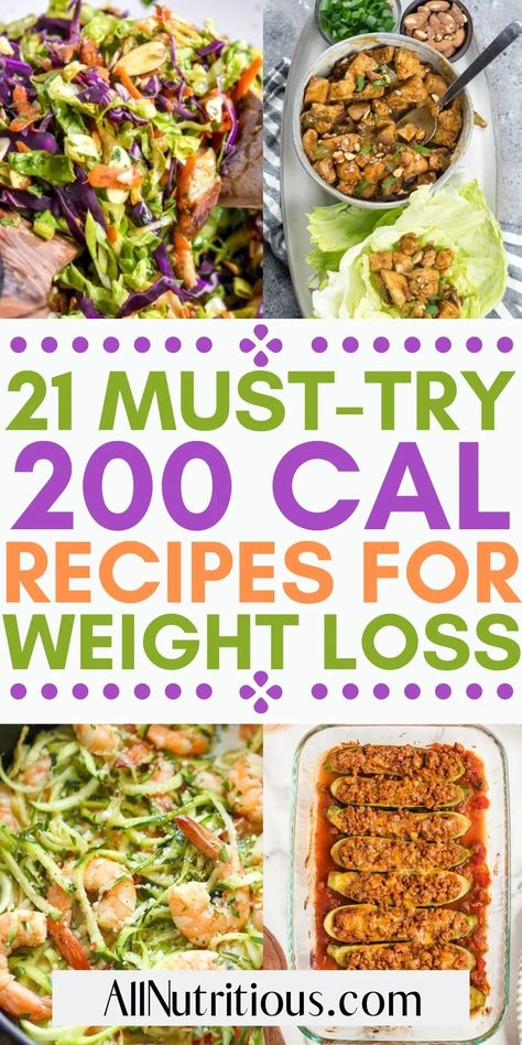 You can easily spice up your boring low calorie meal plan when you make these delicious 200 calorie meals. These low calorie recipes will help you eat and enjoy more nutritious and delicious weight loss meals. Low Calorie Crockpot Recipes, Low Calorie Meal Plan, 200 Calories Recipes, Healthy Low Calorie Dinner, Low Calorie Meal, 200 Calorie, 200 Calorie Meals, 500 Calorie, Healthy Low Calorie Meals