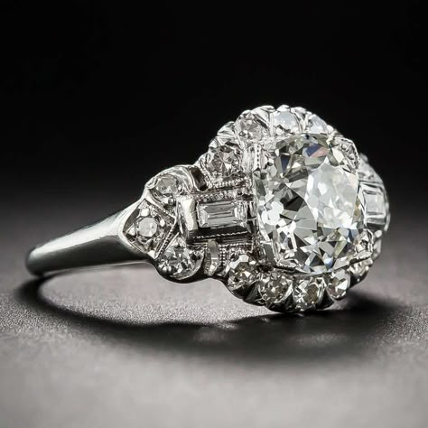 1.66 Carat Art Deco Diamond Engagement Ring, ca. 1920s