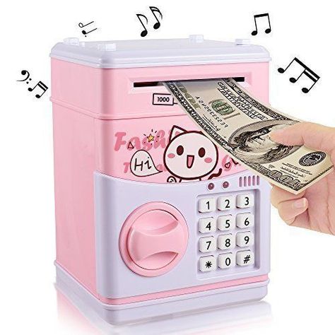 Bank For Kids, Money Saving Box, Cool Toys For Girls, Princess Toys, Savings Box, Kids Money, Pink Rabbit, Kids Cartoon