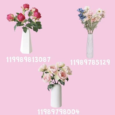 These decals are mine 💕 Flower Bush Codes Bloxburg, Bloxburg Rose Decals, Bloxburg Flower Vase Decal, Bloxburg Floral Decal Codes, Wall Decor Decals Bloxburg, Hood Decals Bloxburg, Floral Bloxburg Decals, Spring Decals Bloxburg, Flower Shop Bloxburg Decals