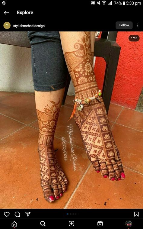 Gorgeous Mehndi Designs, Foot Mehndi Designs, Latest Mehndi Designs Wedding, Foot Mehndi Design, Leg Mehendi Design, Leg Mehndi Design, Floral Mehndi, Foot Mehndi, Mehndi Designs Simple