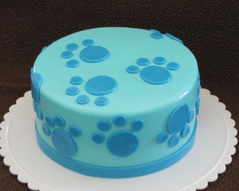 Blues Clues Smash Cake, Blues Clues 1st Birthday Party, Birthday Cake 18th Boy, Paw Print Cake, Blues Clues Paw Print, Blues Clues Cake, Blues Clues Birthday Party, Blue's Clues Birthday, Blue Clues