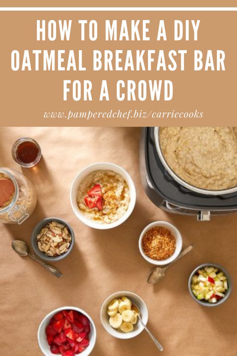 Oatmeal Bar For Brunch, Oatmeal Bar Party, Oatmeal Bar For Party, Oatmeal Toppings Bar Ideas, Oatmeal Bar Toppings, Oatmeal Buffet Bar, Oatmeal Topping Bar, Oatmeal Toppings Bar, Oatmeal For A Crowd