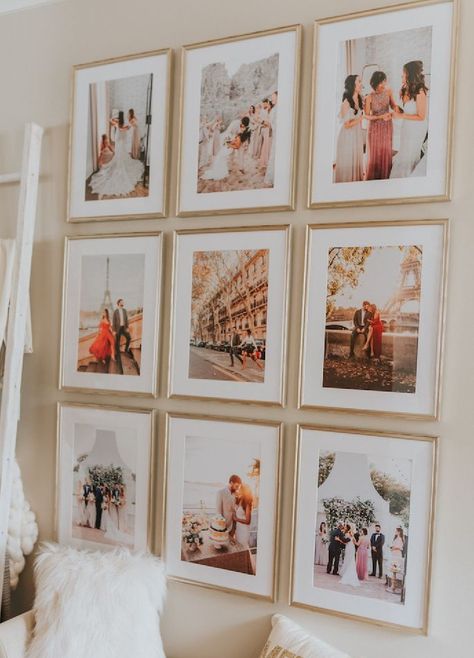 Framebridge Gallery Wall, Photo Gallery Walls, Family Pictures On Wall, Family Photo Wall, Family Wall Decor, Photo Wall Decor, Photo Wall Gallery, Gallery Wall Living Room, Christmas Decorations Bedroom