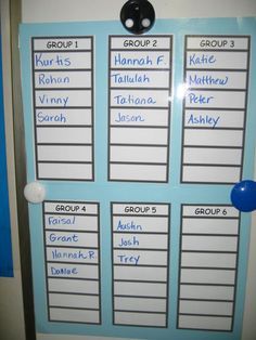 dry erase board for groups. Love this idea! Easy to adjust! Math Photos, Whiteboard Organization, Seating Chart Ideas, Teaching Organization, Classroom Seating, Class Organization, Classroom Organisation, Chart Ideas, 4th Grade Classroom