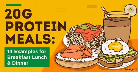 Protein Meals Breakfast, 20g Of Protein, Meals Breakfast, 20g Protein, Roasted Chicken Thighs, Sample Meal Plan, Oatmeal Bowls, Salmon And Asparagus, Protein Meals