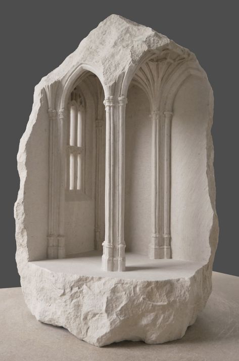 Architecture Sculpture Model, معطر جو, Marble Block, Architectural Sculpture, Art Pierre, Sacred Architecture, History Painting, Stone Sculpture, Miniature Model