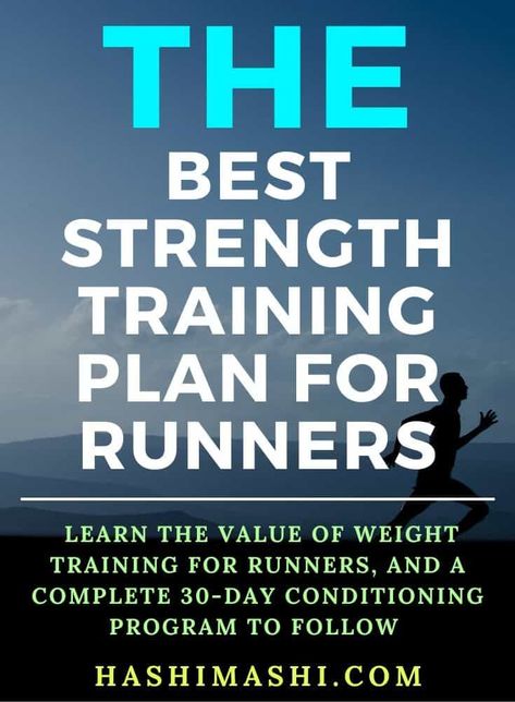 Strength Training Plan for Runners - Learn the value of weight training for runners, and a complete 30-deay conditioning program for you to follow. strength training for runners | runners strength training | strength training plan for runners | strength training program for runners Strength Training For Marathon Runners, Weights For Runners, Runner Strength Training Workouts, Basic Strength Training, Runner Weight Training Workouts, Strength Training For Runners Plan, 5k Training Plan With Strength Training, Runners Strength Training Workouts, Dumbbell Workout For Runners