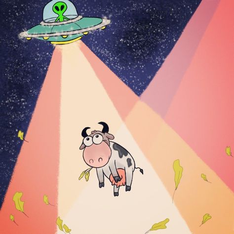 Alien
UFO
Cow Cow Getting Abducted Drawing, Cow Abduction Drawing, Cow Abduction Tattoo, Ufo Cow Tattoo, Cow Animation, Cow Abduction, Spaceship Drawing, Kawaii Pets, Cartoon Spaceship