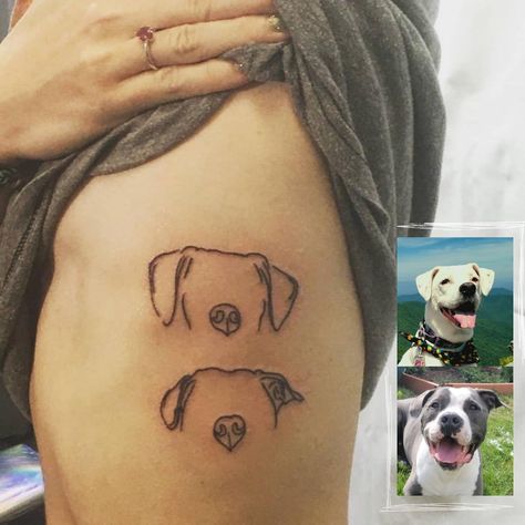 Ear Drawings, Nose Outline, Dog Ear Tattoo, Nose Tattoo, Pet Tattoos, Small Dog Tattoos, Dog Memorial Tattoos, Face Outline, Back Piece Tattoo