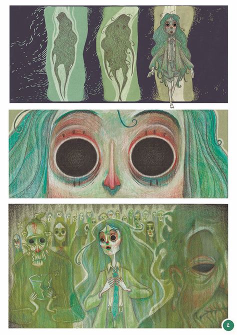 Green Aesthetic Illustration, Comic Book Eyes, Art Different, Graphic Novel Illustration, Shadow Illustration, Arte Peculiar, Graphic Novel Art, Arte Sketchbook, Arte Inspo