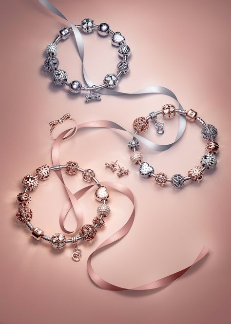 Pandora Rose Collection Artwork on Behance Pandora Charms Rose Gold, Fancy Bracelets, Print Campaign, Bracelet Cartier, Bracelets Pandora, Pandora Bracelet Designs, Pandora Bracelet Silver, Pandora Rose Gold, Bracelets For Sale